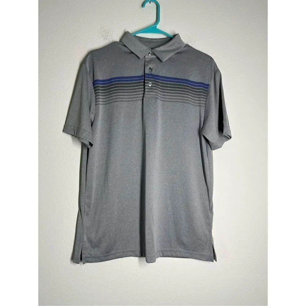 Ben Hogan Mens Gray Black Polo Size S P